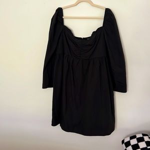 Nasty Gal black sweetheart neckline dress US 18